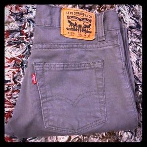 Levi’s 513 Boys Size 12 W26 L27 grey jeans